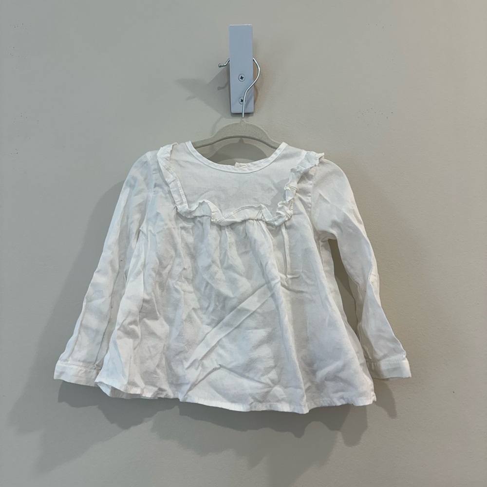 Mayoral Cotton White Long Sleeve Kids Top size 18m